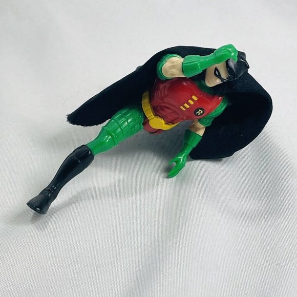 Vintage ROBIN 4.5” 1994 Black Cape Kenner Batman DC Comics Toy Action Figure - Picture 14 of 16